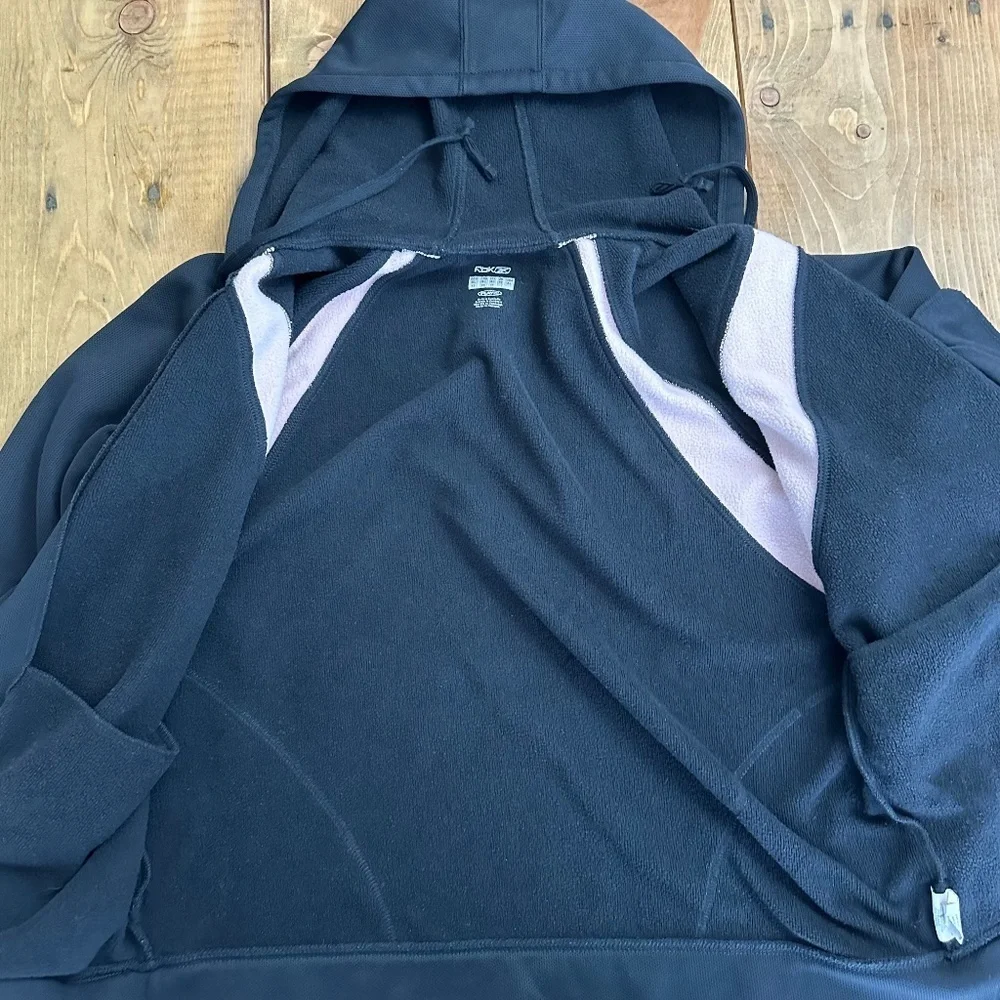 RBK by Reebok Women's Fleece Lined Jacket Running Pink Black XL‎